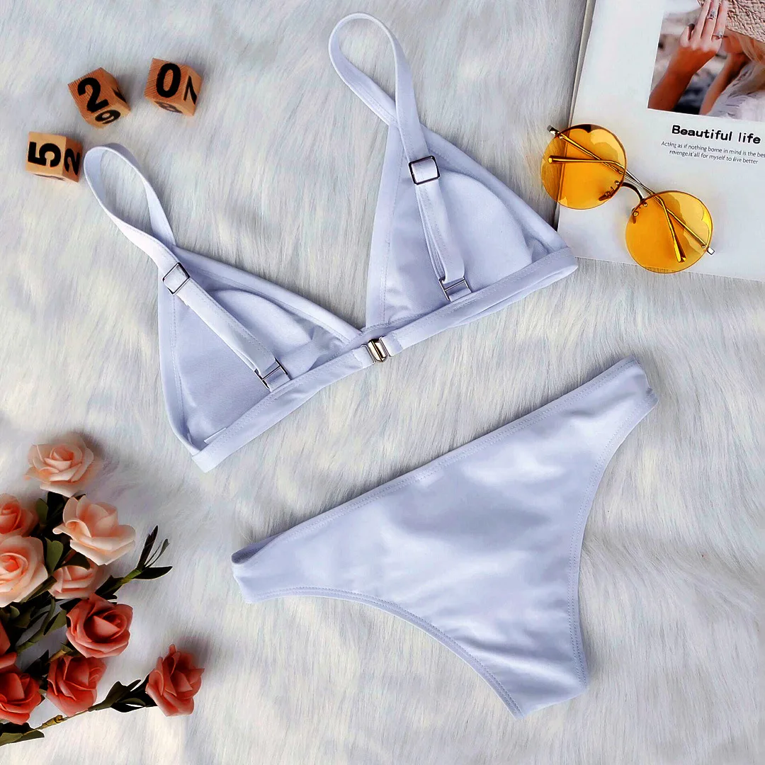 Сексуальный белый фруктовый принт женский модный комплект из двух предметов