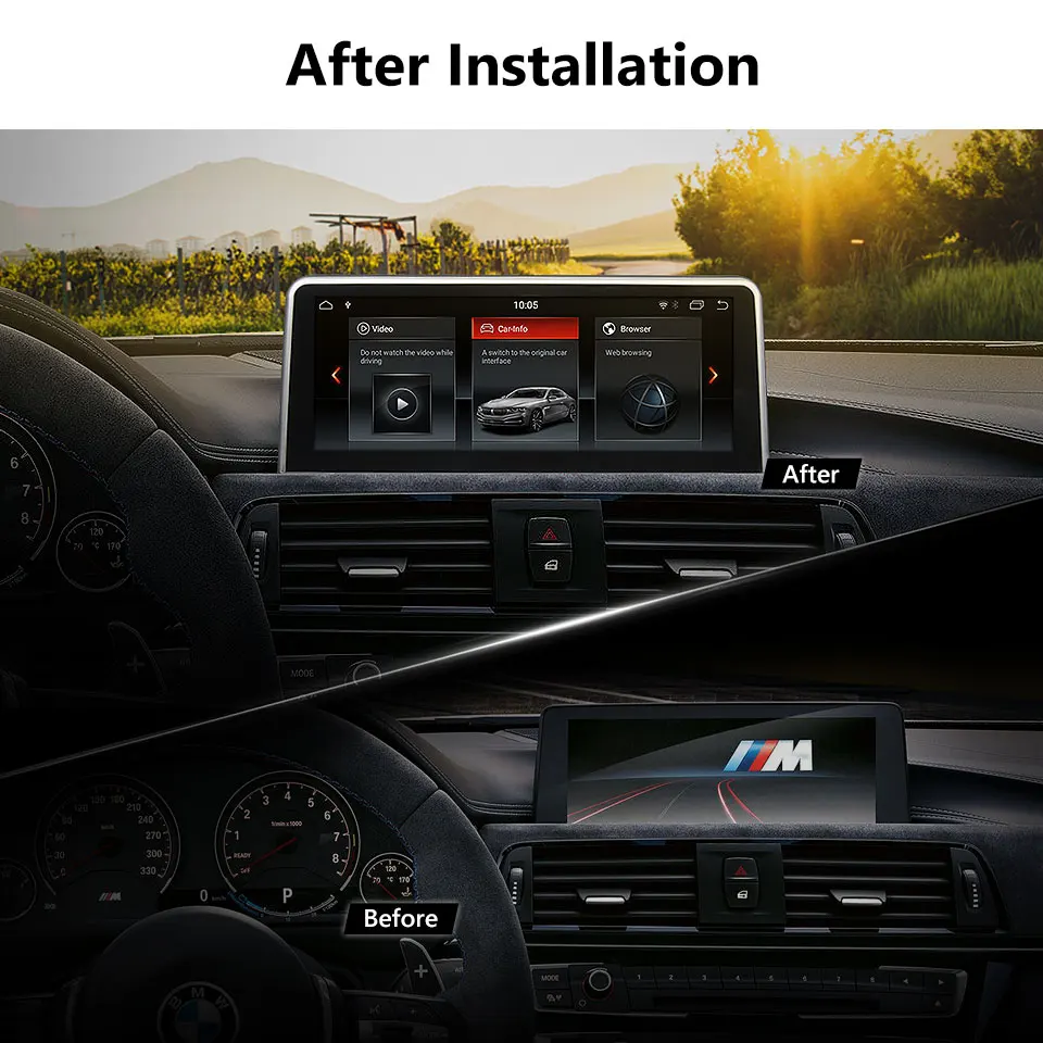 Rear Camera + GA9203NB Android 8.1 2GB RAM For BMW 2013-2017 F30 F32 328i 428i 10.25&quot Car Stereo GPS Navigation Bluetooth | Автомобили