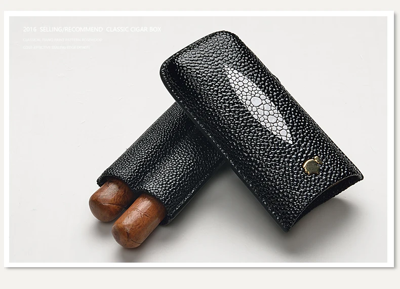 COHIBA аксессуары для сигар, кожаный чехол для путешествий, держатель для сигар, 2 трубки, Мини Портативный чехол для сигар с хьюмидором, чехол для сигарет с подарочной коробкой, CP-1019