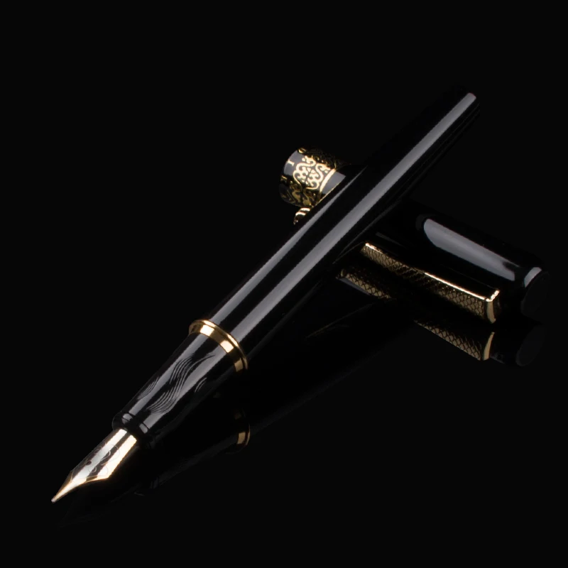 Шариковая ручка DIKA WEN классический черный дракон Красный Кристалл глаза перьевая