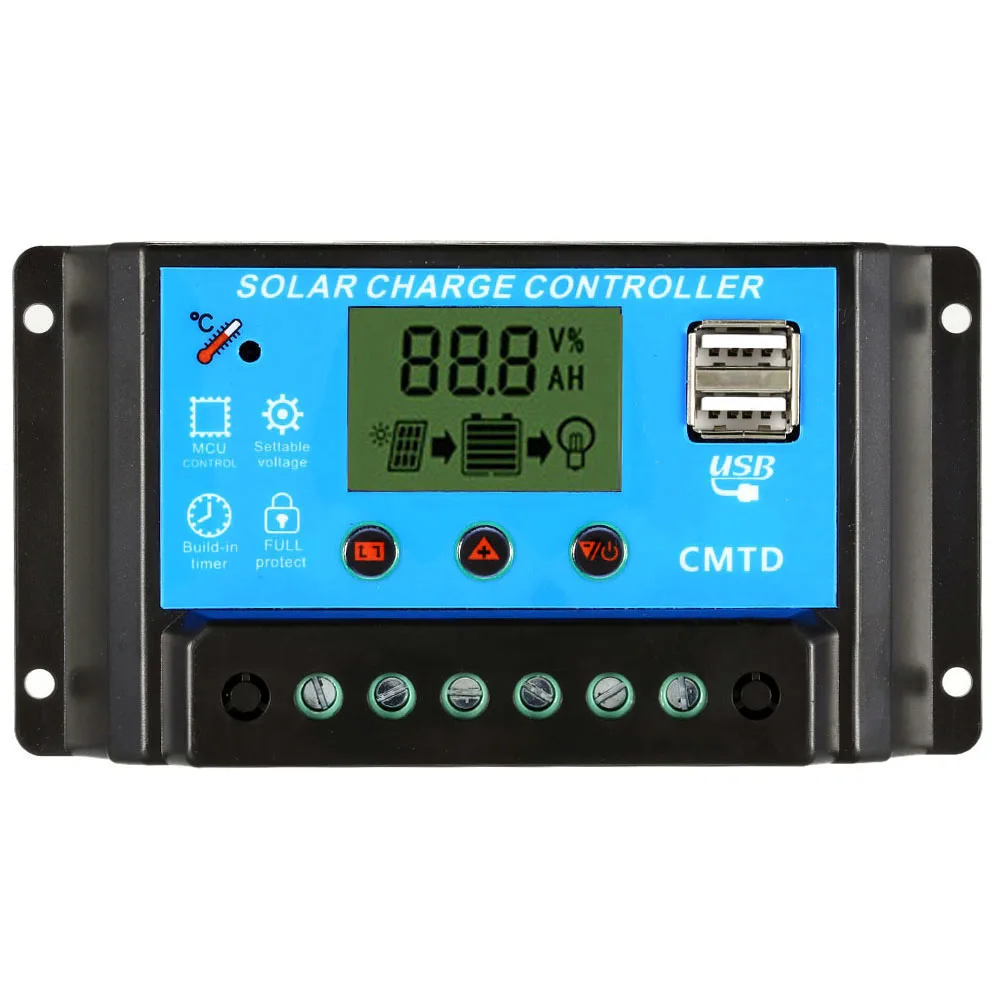 Контроллер заряда солнечной батареи с ЖК дисплеем 20 А 12 6 в|regulator 24|regulator solarcontrol code |