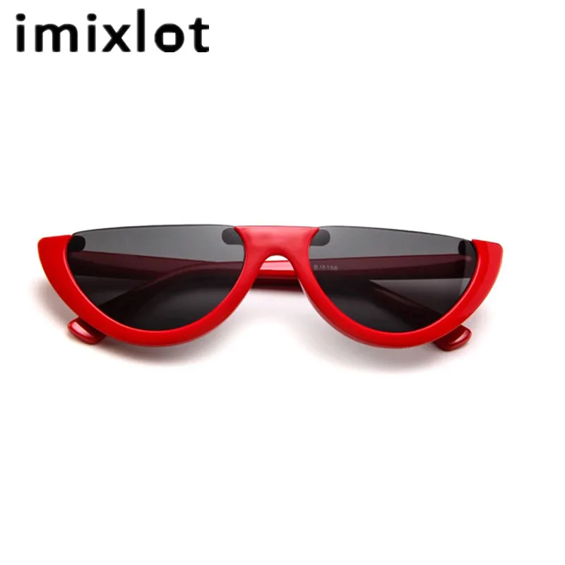 Imixlot классические Полуободковые солнцезащитные очки кошачий глаз для женщин