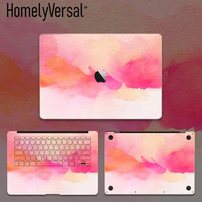 Трехсторонняя симпатичная наклейка на ноутбук из ПВХ для Apple Macbook Air Pro Retina 11 12 13 15 17