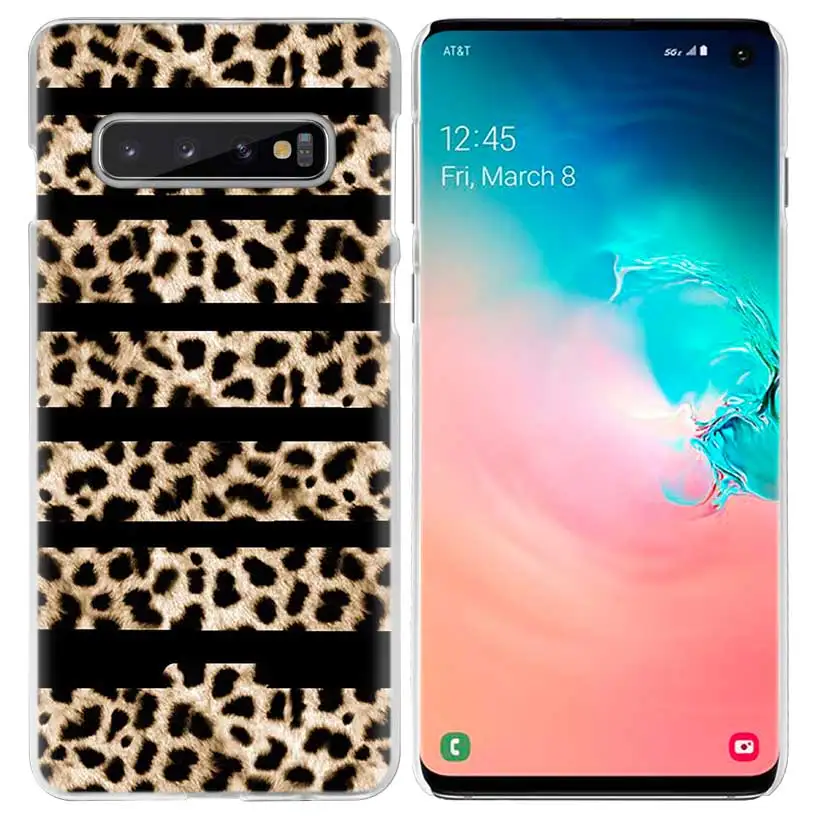 Тигра и леопардовой расцветкой чехол для samsung Galaxy S10 5G S10e S9 S8 M30 M20 M10 J4 J6 плюс J8 Note 8 9 жесткий чехол из пк для телефона Coque