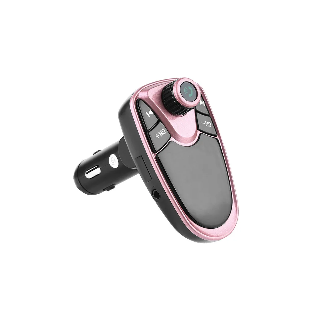 Автомобильный комплект громкой связи беспроводной Bluetooth fm-передатчик ЖК MP3-плеер USB зарядное устройство 2.1A автомобильные аксессуары Handsfree Авто fm-модулятор - Название цвета: Золотой