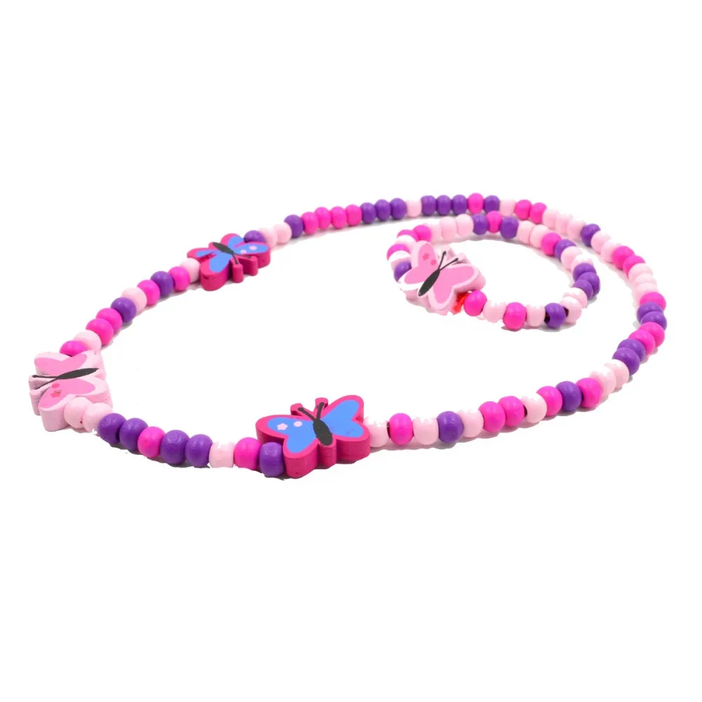 Детский костюм комплект ювелирных изделий для девочек с бабочкой милый