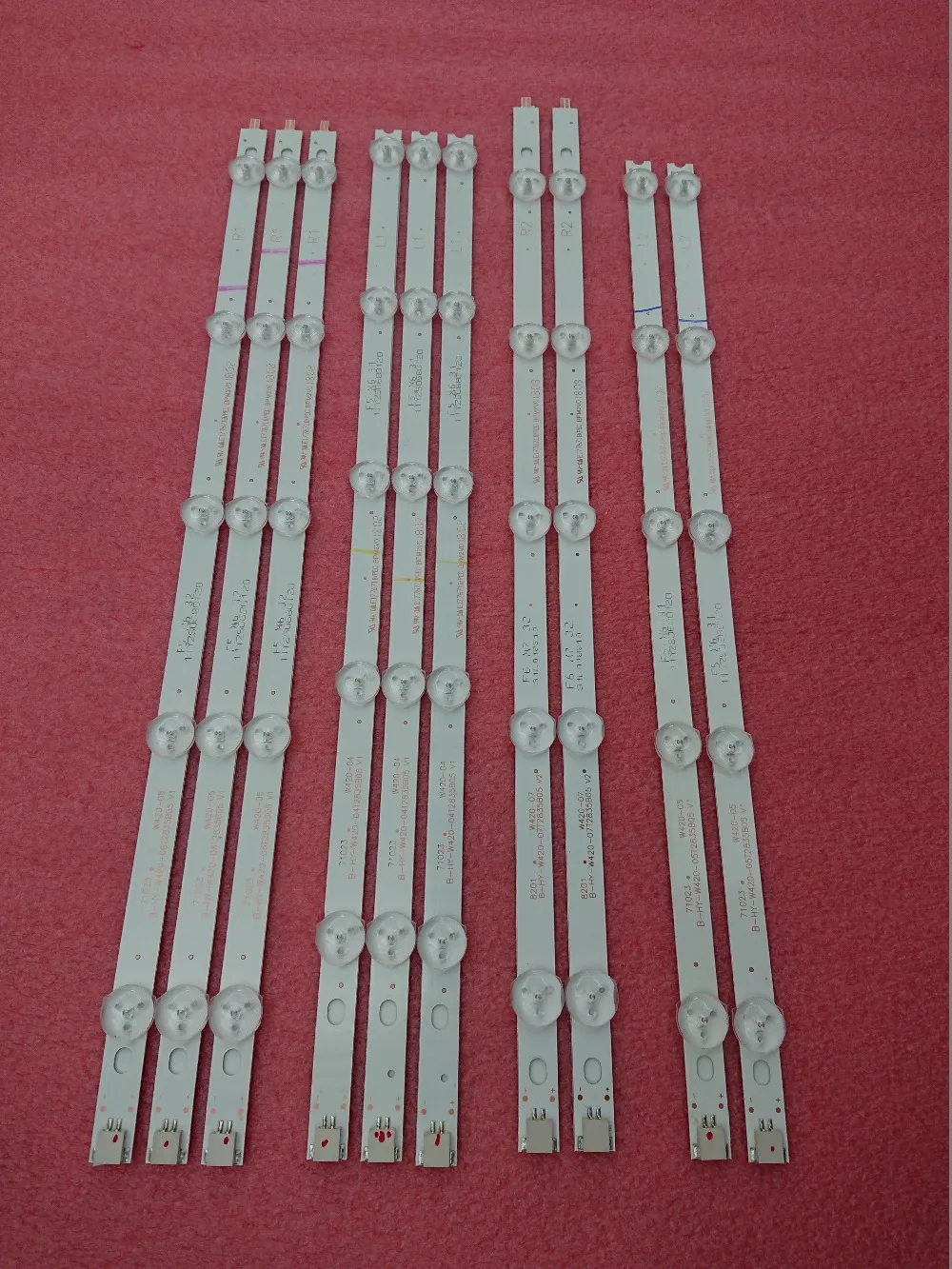 

Новый комплект из 10 светодиодный ных лент для подсветки телевизора LG LC420DUE 6916L-1214A 6916L-1215A 6916L-1216A 1217A 1385A 1386A 1387A 1388A