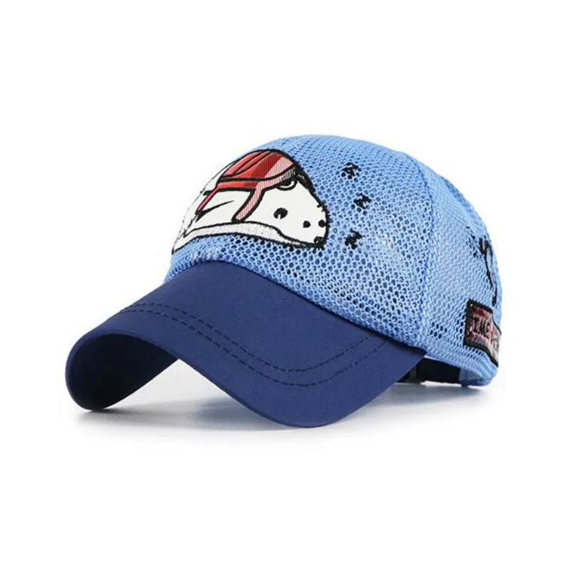 Детская летняя бейсболка быстросохнущая дышащая с рисунком Snapback кепка