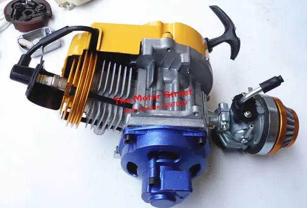 Синяя производительность двигатель 49 куб. См мини мотоцикл квадроцикл карманный