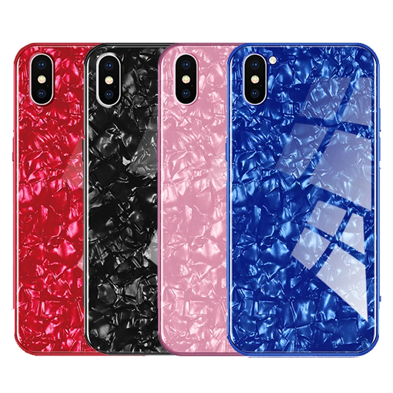 Роскошный чехол из закаленного стекла для iPhone X XS MAX XR 6 6S 7 8 Plus SE 2020 мягкая рамка