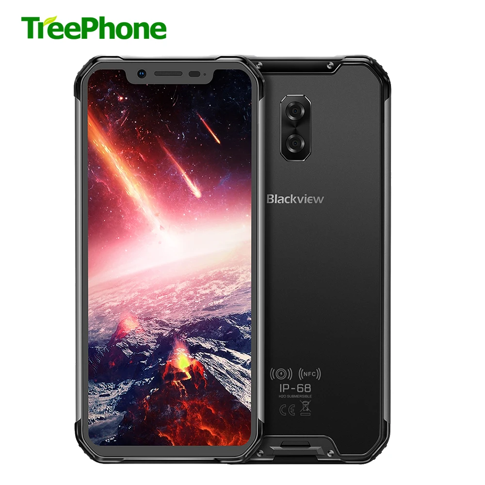 BLACKVIEW BV9600 Pro IP68 6 ГБ + 128 смартфон 16MP Face ID 21 дюймов FHD беспроводной зарядки NFC 4G Android 8 1