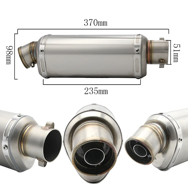 ZSDTRP 51 мм мотоцикл akrapovic Yoshimura глушитель труба с DB убийца Мотокросс ATV Грязь велосипед ямы для 125cc-500cc - Цвет: B-01