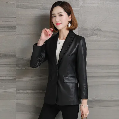 Tao Ting Li Na New Fashion Genuine Sheep Leather Jacket H35