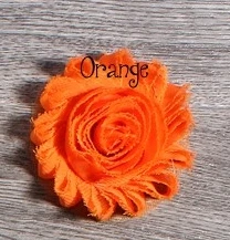 Orange 10 шт./лот 2," 19 цветов модные шикарные потрепанные шифоновые цветы для детей аксессуары для волос 3D потертая Ткань Цветы для головной повязки - Цвет: Orange