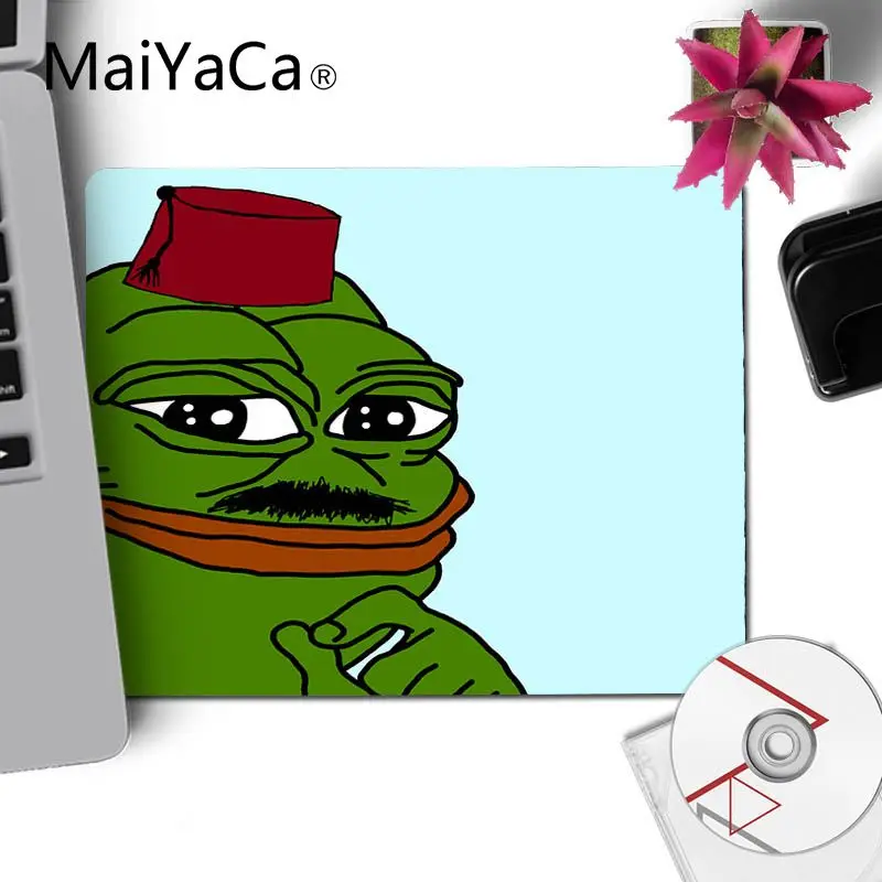 No LockEdge 25x29cm MaiYaCa Забавный лягушонок Пепе индивидуальные коврики для мыши компьютерный Аниме Коврик для мыши и ноутбука резиновая мышь прочный Настольный коврик для мыши - Цвет: No LockEdge 25x29cm