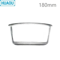 huaou 180mm pneumatic trough transparent clear glass round form laboratory chemistry equipment