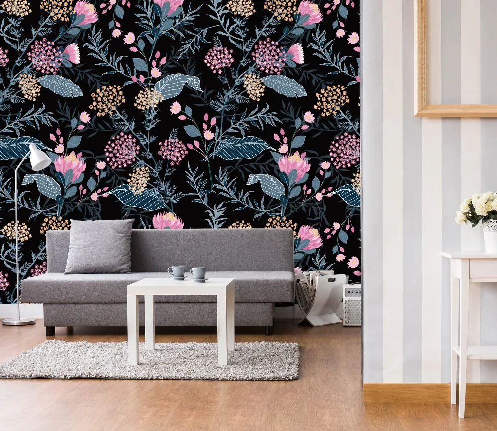

[Self-Adhesive] 3D Beautiful Purple Flower 344 Wall Paper mural Wall Print Decal Wall Murals