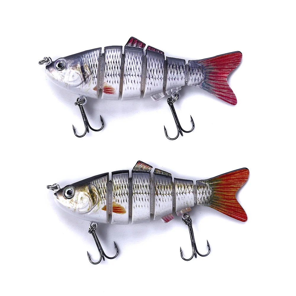 2 шт./лот реалистичные рыболовные приманки 6 сегментов Swimbait Crankbait тяжелая приманка