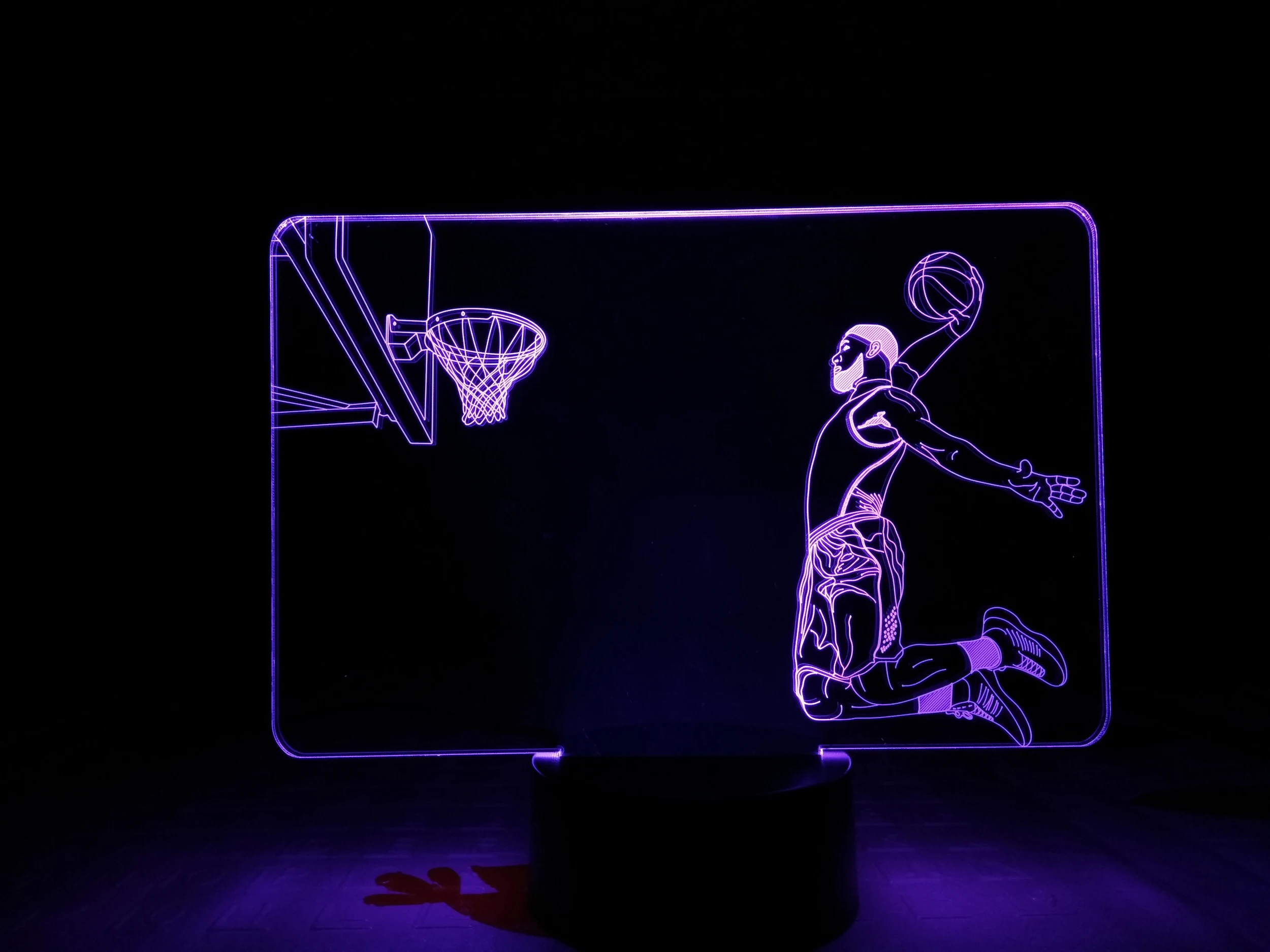 Футболка с надписью Lebron James светодиодный Ночной светильник сенсорный Сенсор RBG декоративный светильник Sport ребенок малыш подарок баскетбол настольная лампа Спальня Джеймс Dunk