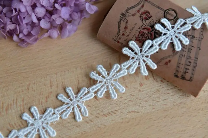 Синди растворим белый кружевное с вышивкой diy аксессуары ручной работы 3 см