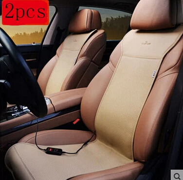 2pcs beige Высокое качество 12 В автомобильные сиденья с подогревом/зимние автомобильные сиденья с подогревом, автомобильные сиденья с подогревом, универсальные автомобильные чехлы - Название цвета: 2pcs beige