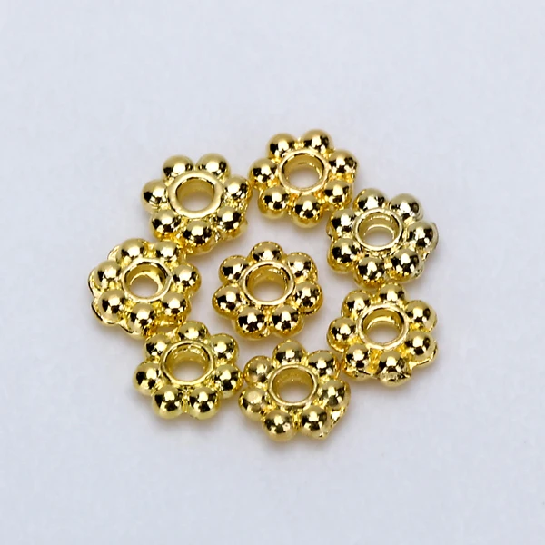 100 X 4mm Daisy Flower Spacer Loose Beads charm jewelry findings DIY | Украшения и аксессуары