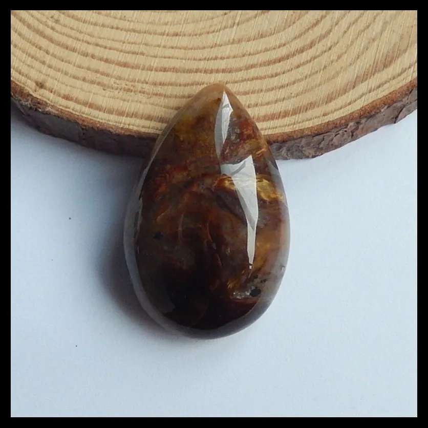 Semi-precious stones Pieterisite fashion Pendant cabochons Bead Fashion Jewelry For Accessories 39x25x14mm 13.8g | Украшения и