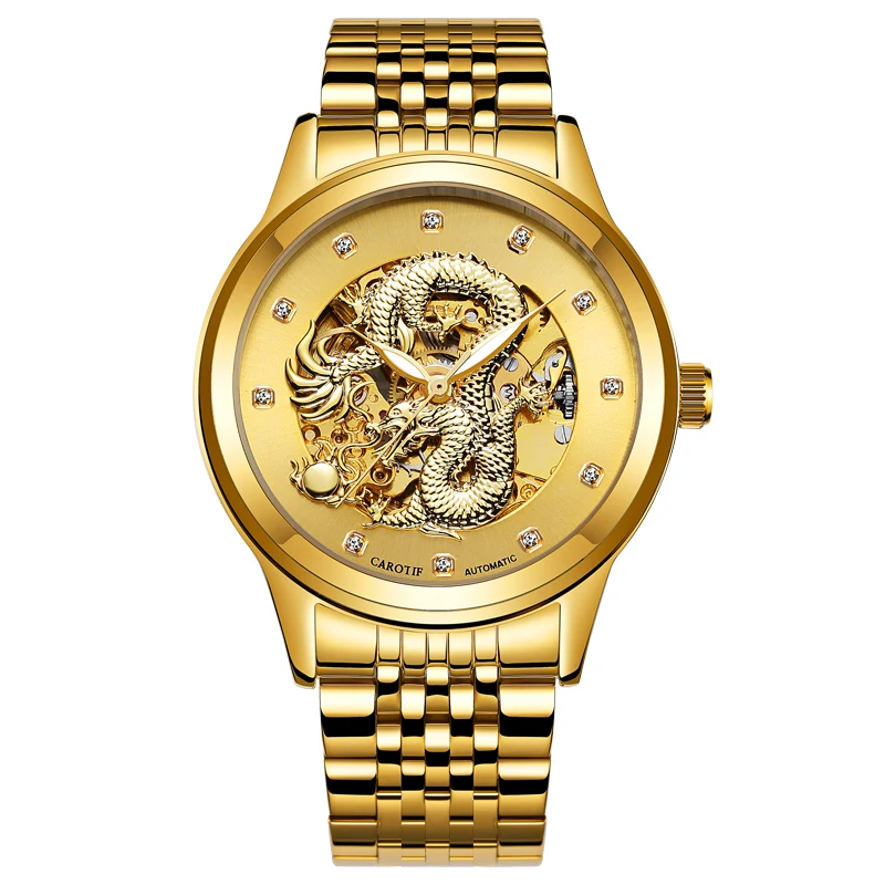 

Carotif Karoitiv fully automatic Golden Dragon watch men's explosive watch waterproof night light mechanical watch