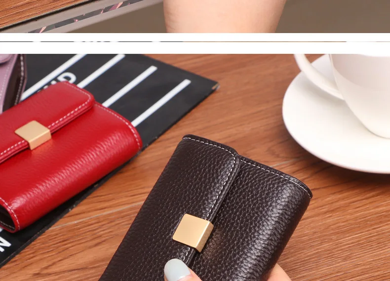 Маленький женский кошелек, короткий клатч, Rfid, кредитный держатель для карт, Дамский кошелек для монет, кошелек из натуральной кожи, женский кошелек, карман для денег