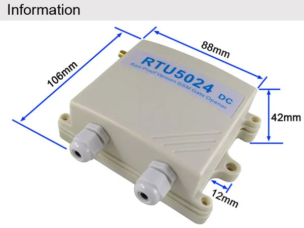 Версия постоянного тока, водонепроницаемая версия RTU5024 GSM релейный контроллер для дверей и ворот, беспроводной удаленный доступ