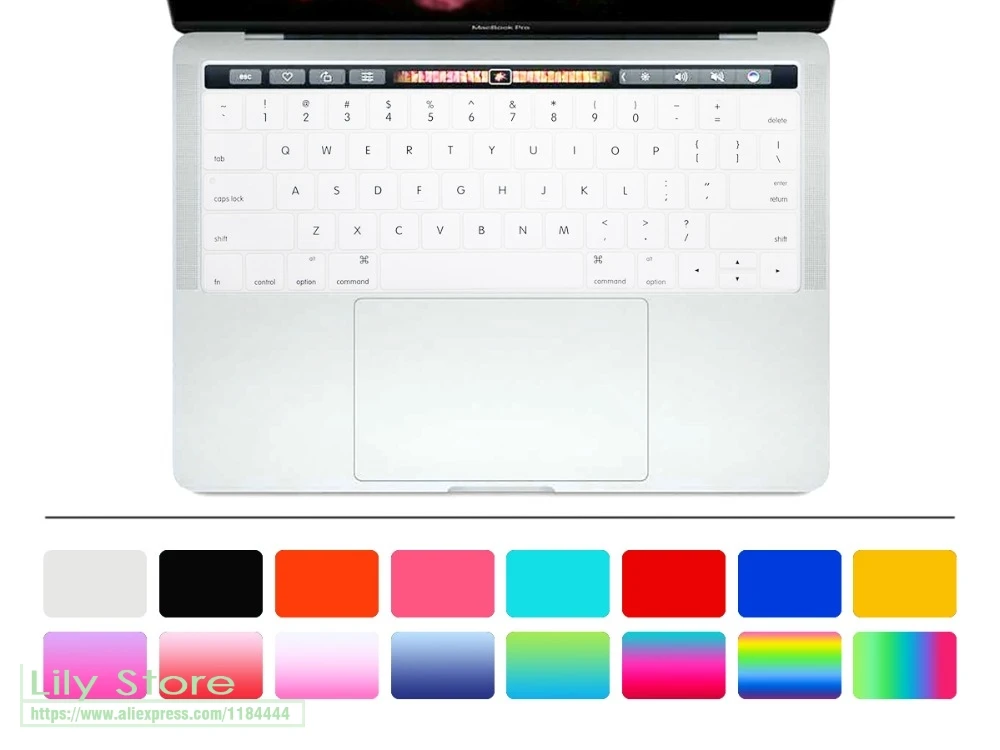 Силиконовый чехол для клавиатуры US Apple новый Macbook Pro 13 3 дюйма A1706 и 15 4 версия 2017 с