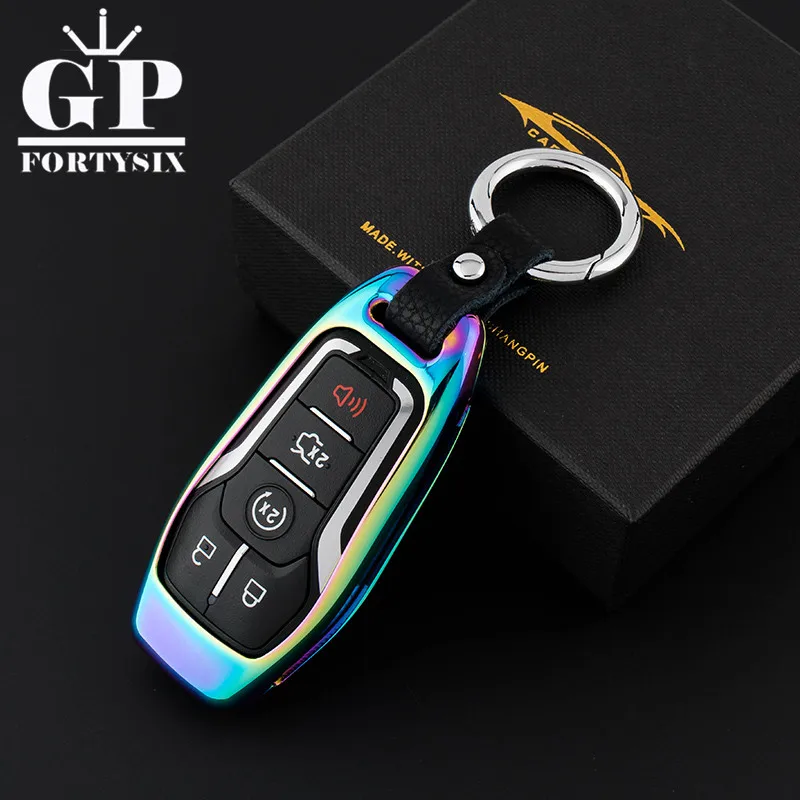 GPFORTYSIX чехол для ключей из цинкового сплава и кожи держатель Ford Taurus Lincoln Mustang 5