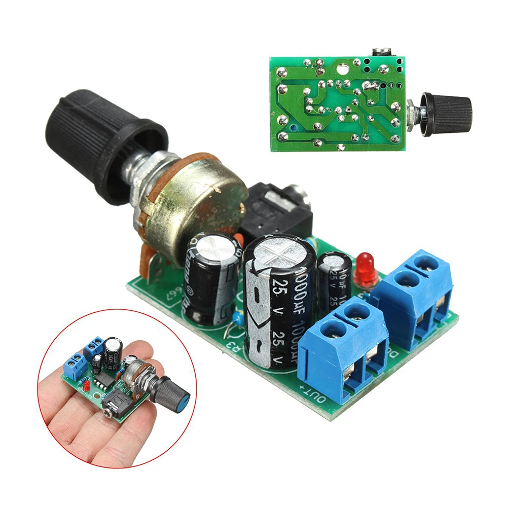 Новый 3 5 мм разъем для LM386 аудио HIFI усилитель мощности плата DC 3V ~ 12V 5v мини