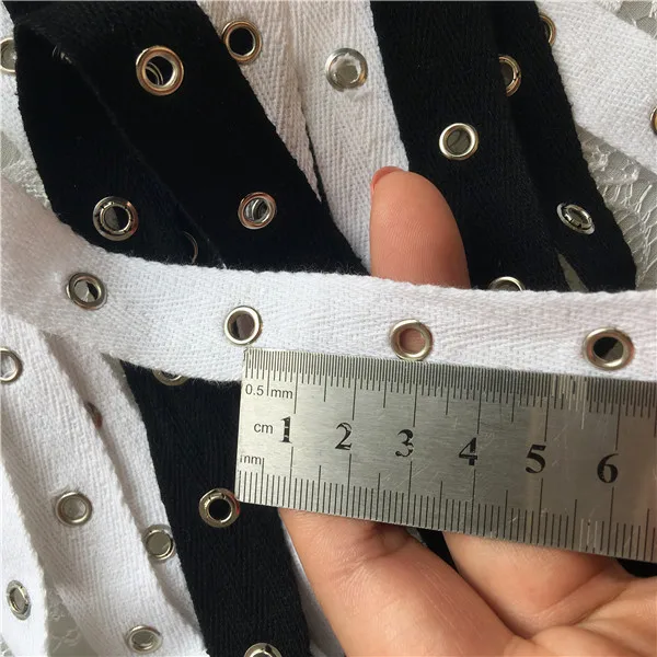 2 см черно белая хлопковая тесьма для одежды с пряжкой глаз плечевой ремень