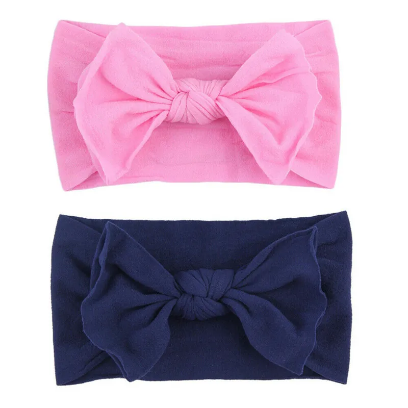 Newborn Toddler Girls Baby Big Bow Hairband Solid Headband Stretch Turban Knot Head Wrap Accessories Cute Fashion 6 Colors | Детская