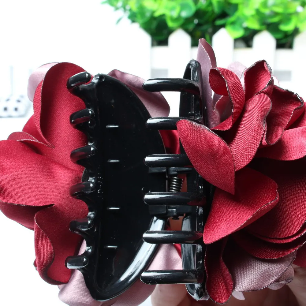 Заколка для волос двухцветная с цветами 8 см|hair claws for women|hair clawhair clip barrette |