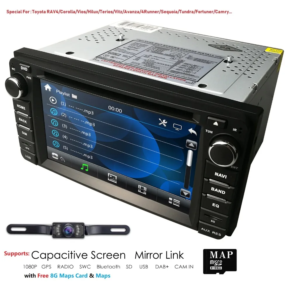 Hizpo 6 2 дюймов Автомобильный dvd плеер для Toyota универсальный RAV4 COROLLA 2000 2006 CAMRY VIOS HILUX