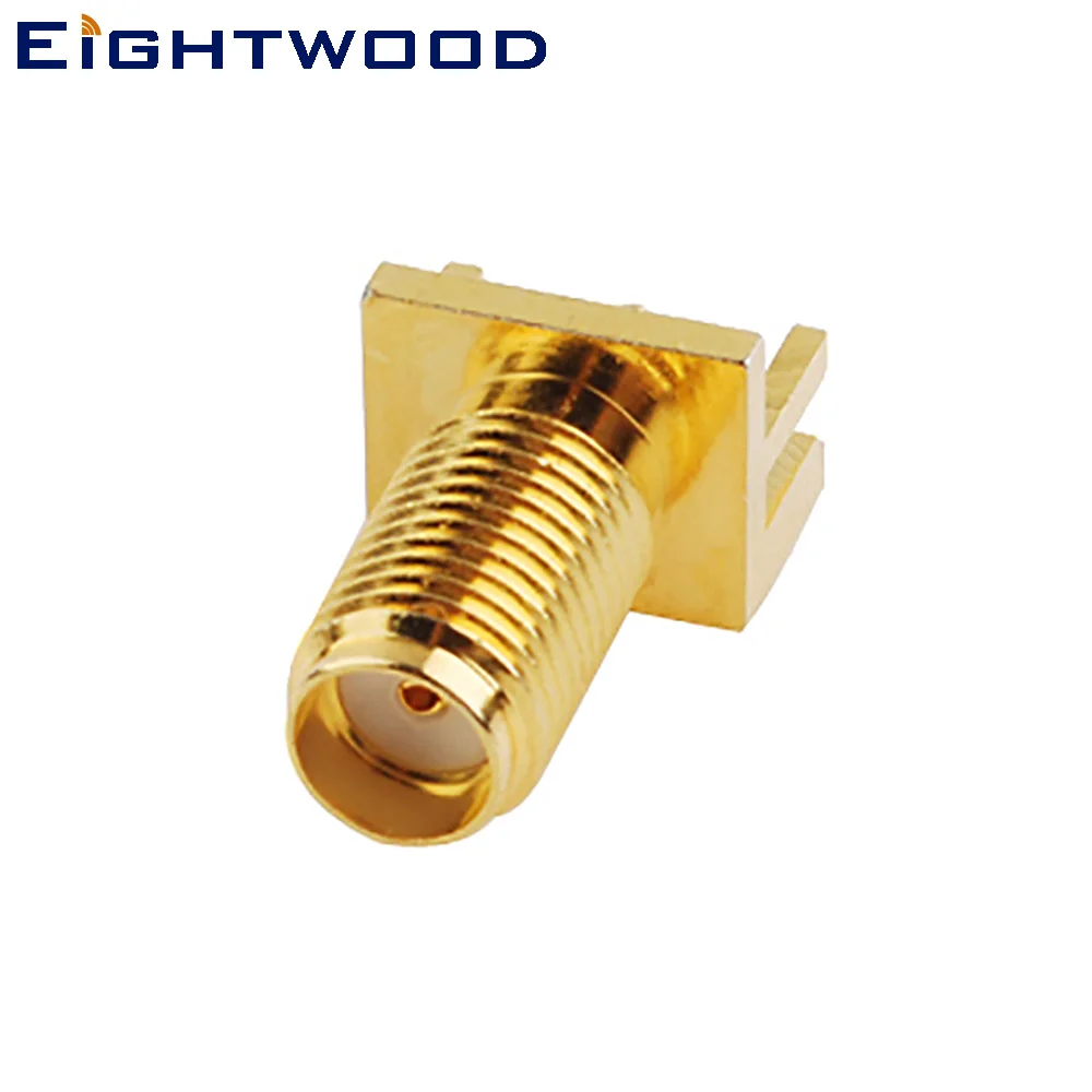 

Eightwood 5PCS SMA Plug Female RF Coaxial Connector Adapter PCB End Launch Mount Wide Flange .062'' PCB Long Version for Antenna