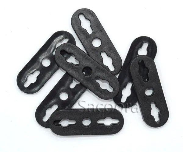 Плоские мягкие скользящие овальные заглушки с 3 отверстиями 11 х4 мм 1000 шт.