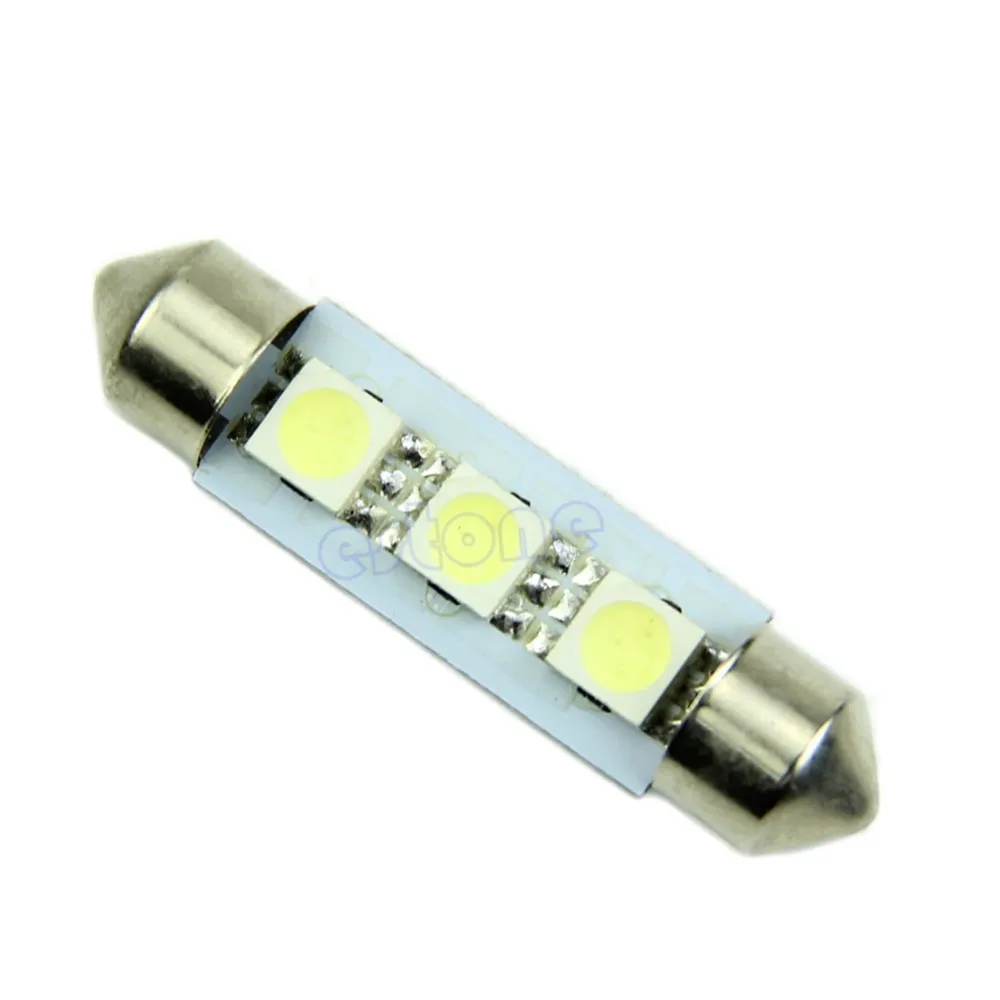 41 мм 3 SMD 5050 светодиодный чистый белый салон для автомобиля хорошая лампочка