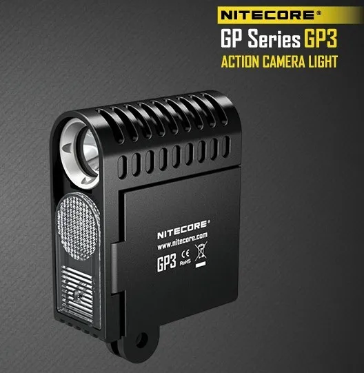 1 шт. Лучшая цена NITECORE GP3 экшн-камера 360 люмен 5 режимов USB зарядка костюм для камеры gopro поставляется с 1180 мАч NLGP3 тесто