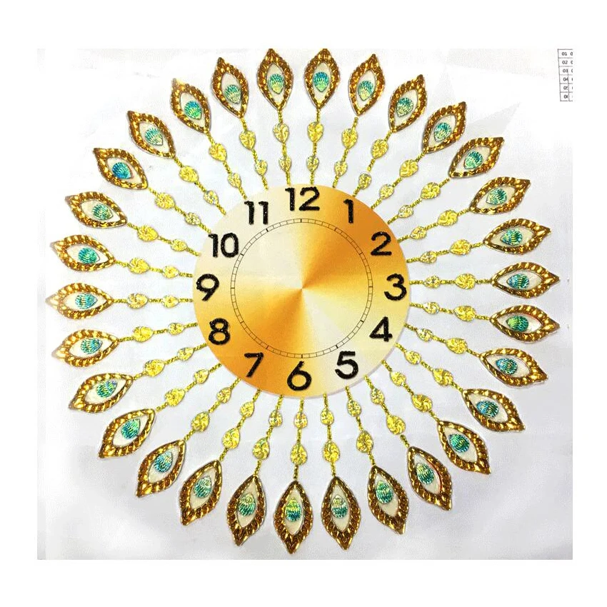 UzeQu специальная форма алмазная вышивка цветы настенные часы горный хрусталь 5D DIY