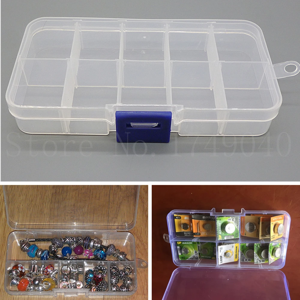 10 слотов ящик для хранения пластиковый корпус Домашний Органайзер ювелирные