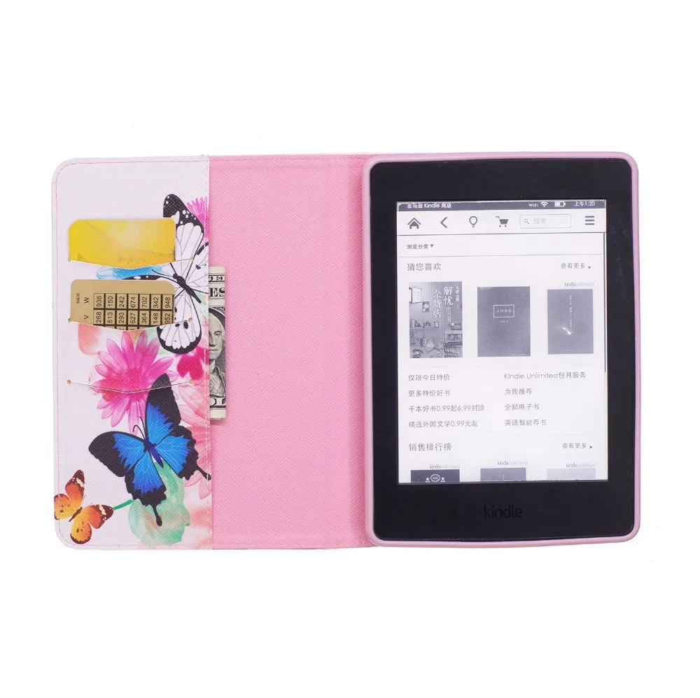 Чехол для планшета fundas чехол Kindle Paperwhite 1 2 3 2013 2015 2016 6th Generation + держатель карт| |