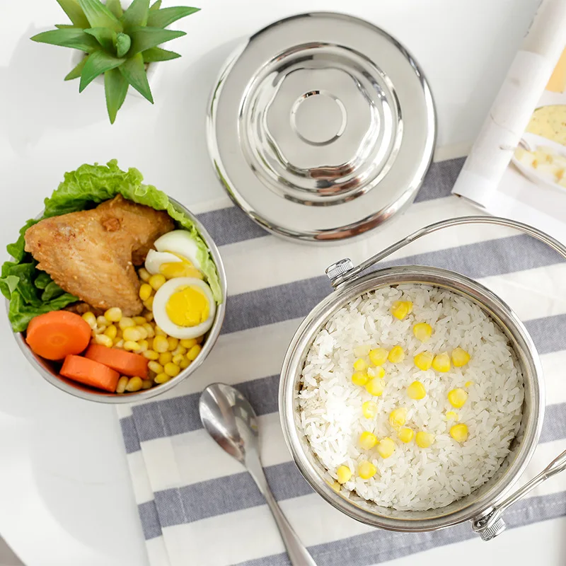 Ланч бокс из нержавеющей стали 2 слоя Bento box пищевой контейнер кухонный столовый