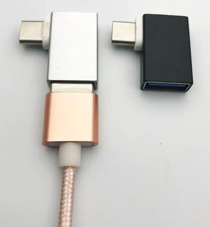 Прямоугольный переходник-конвертер OTG 90 градусов USB 3 1 типа c Мужской на 0 A женский