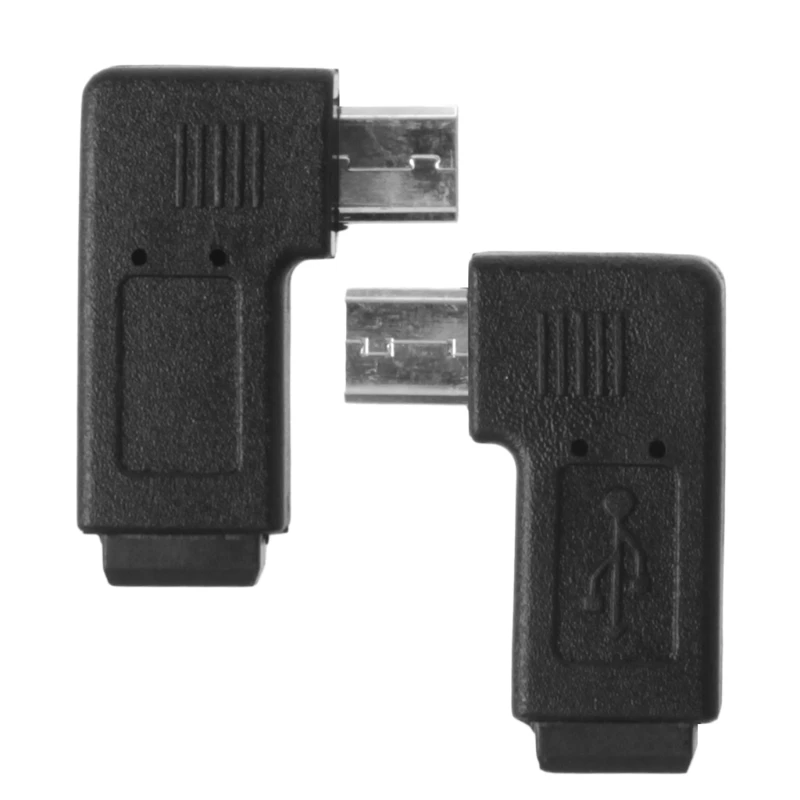 90 градусов левый и правый угловой мини USB 5pin гнездовой к Micro Мужской адаптер