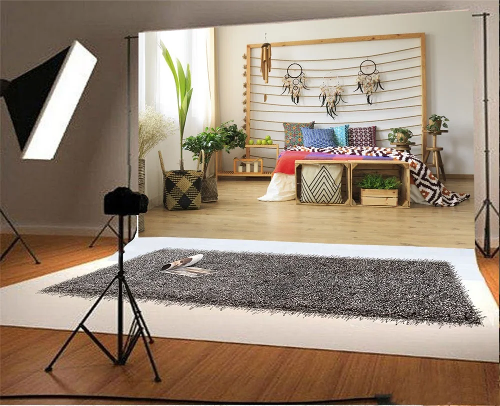 Laeacco Boudoir комната Ловец снов растения подушки фотографии фоны индивидуальные