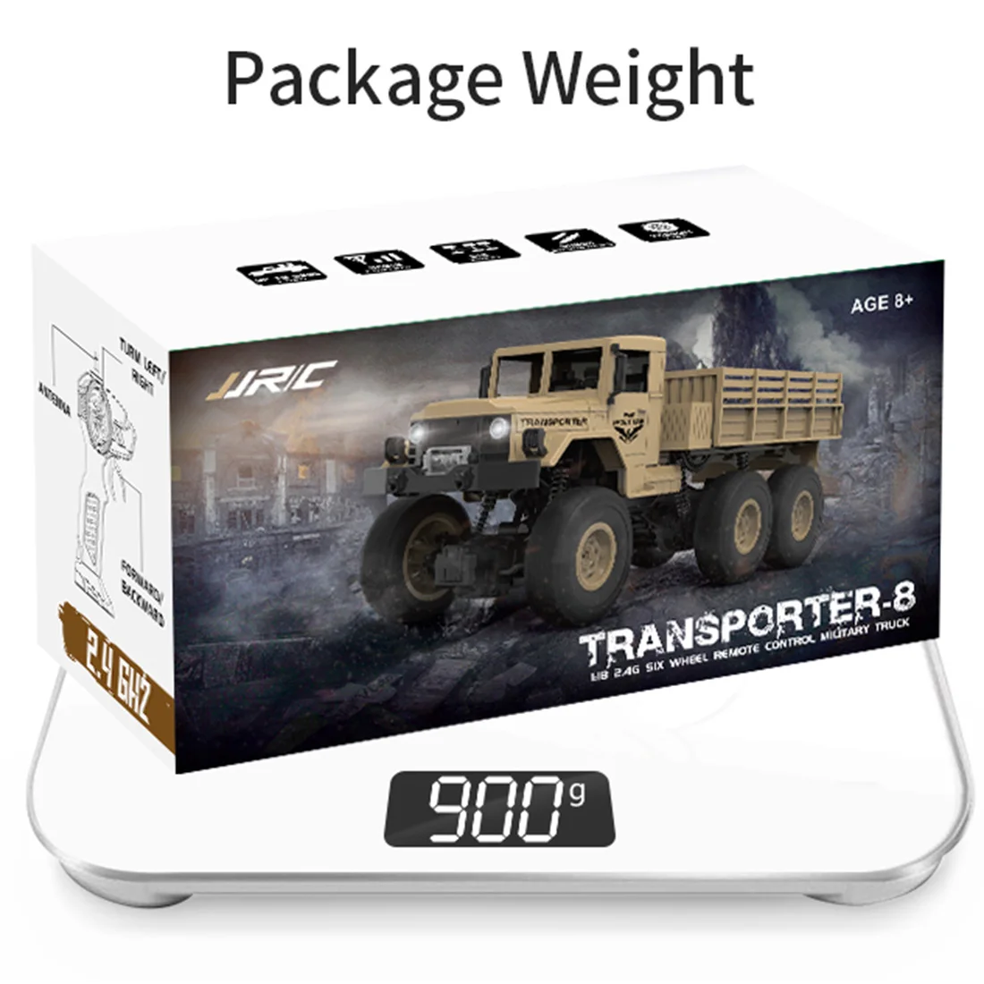 1:18 2 4G 10 км/ч RC военный грузовик шестиколесный игрушка с дистанционным