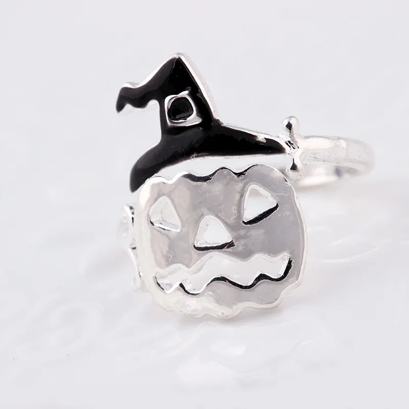 DoreenBeads модные кольца серебряного цвета черные медные ведьмы тыквы регулируемые